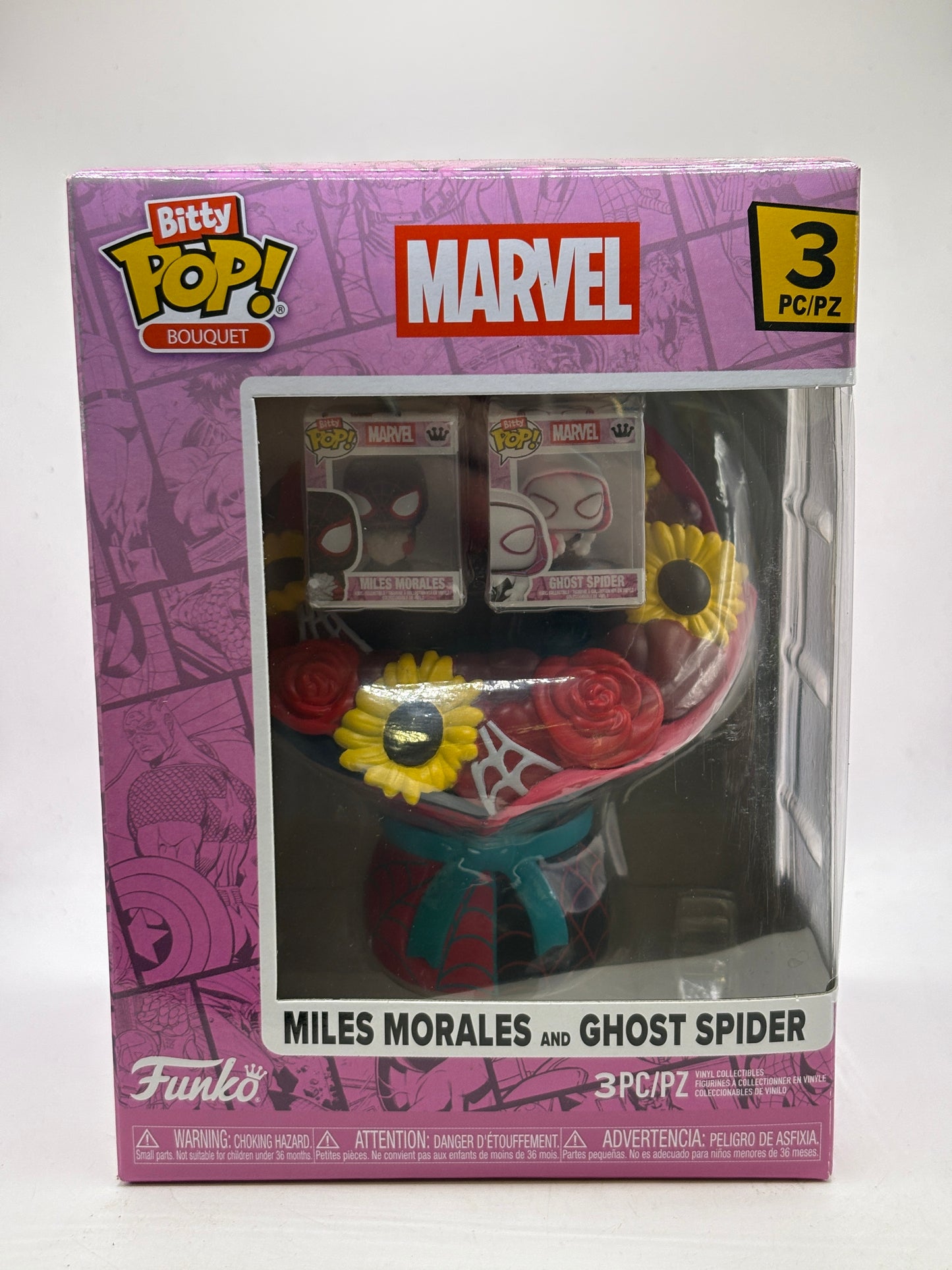 Funko Bitty POP! Bouquet Marvel 3PC Miles Morales and Ghost Spider