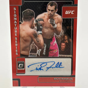 2023 Donruss Optic Signature Series Rich Franklin Red Prizm Auto /199 #SS-RFL FRENLY BRICKS - Open 7 Days