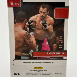 2023 Donruss Optic Signature Series Rich Franklin Red Prizm Auto /199 #SS-RFL FRENLY BRICKS - Open 7 Days