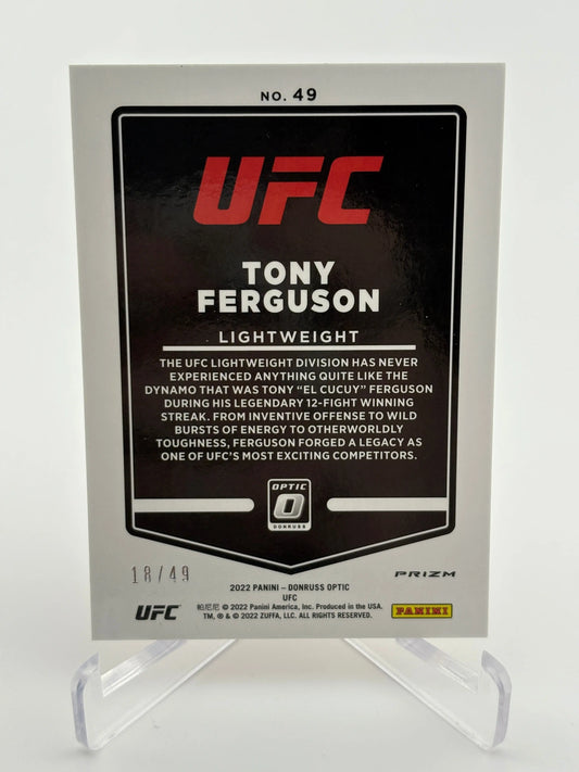 2022 Donruss Optic UFC Tony Ferguson #49 Orange Prizm /49 - Card FRENLY BRICKS - Open 7 Days