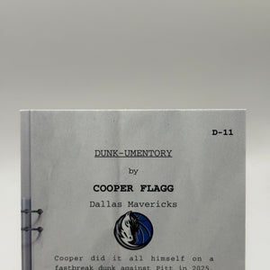 2025-26 Topps Hoops Cooper Flagg RC Rookie Dunk Umentory Silver FRENLY BRICKS - Open 7 Days