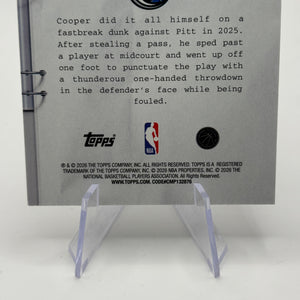 2025-26 Topps Hoops Cooper Flagg RC Rookie Dunk Umentory Silver FRENLY BRICKS - Open 7 Days