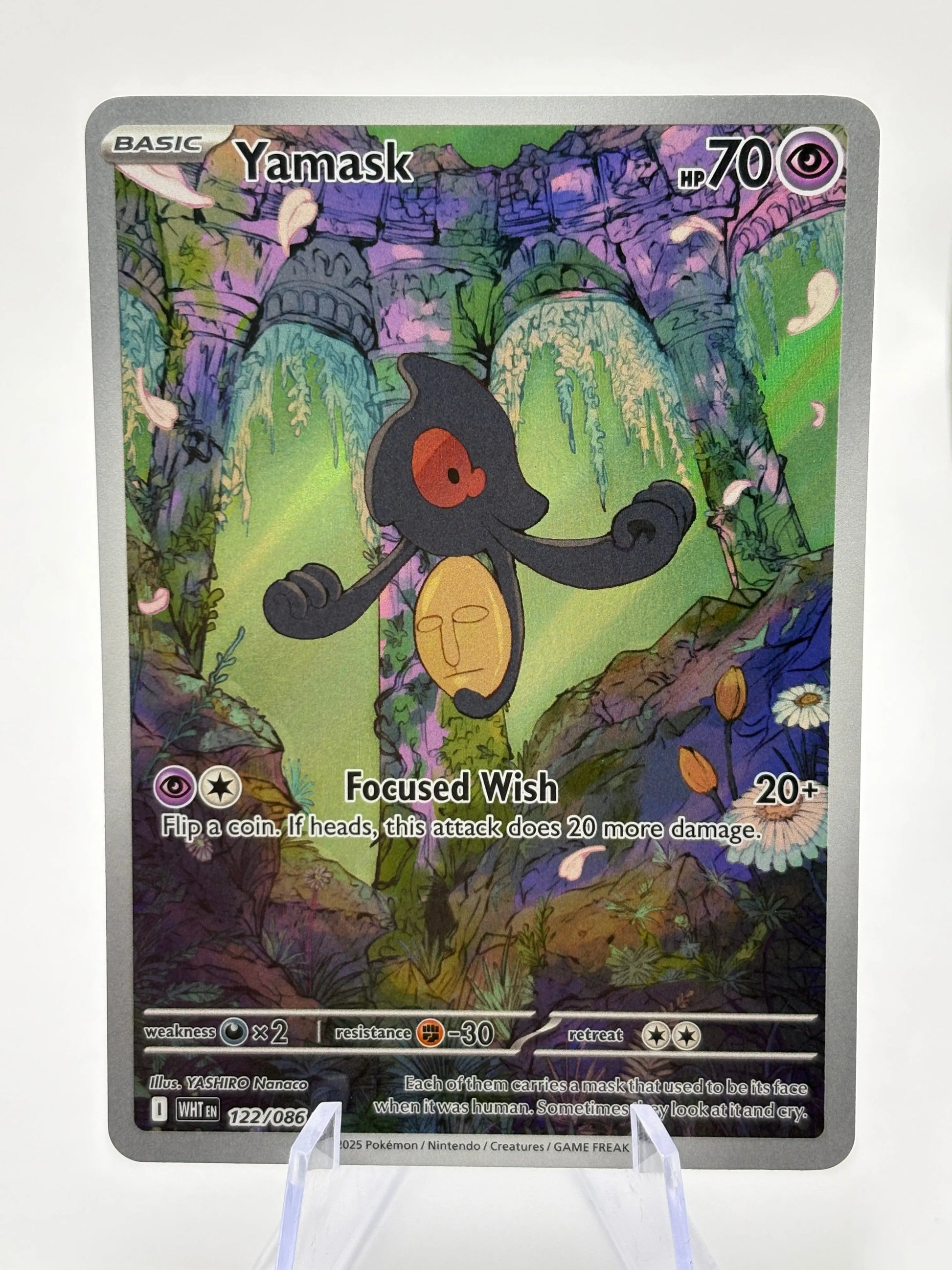 Pokemon TCG White Flare - Yamask 122/086 Illustration Rare NM FRENLY BRICKS - Open 7 Days