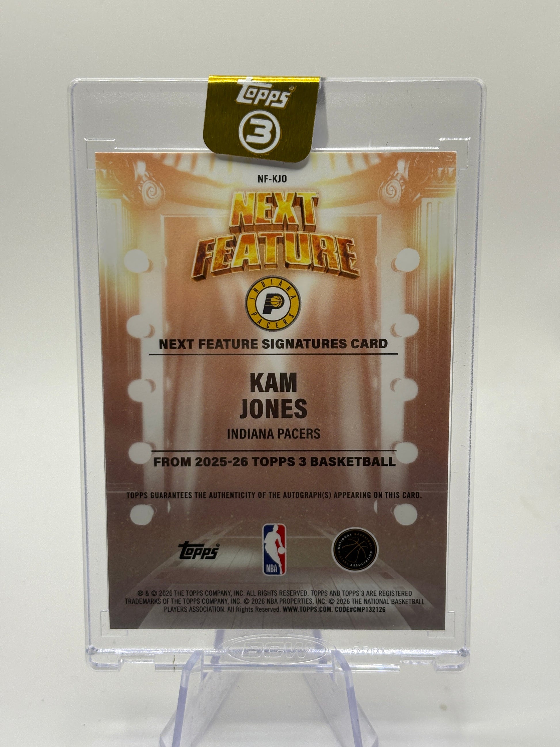 2025-26 Topps 3 Basketball Next Feature /25 Kam Jones Auto #NF-KJO FRENLY BRICKS - Open 7 Days