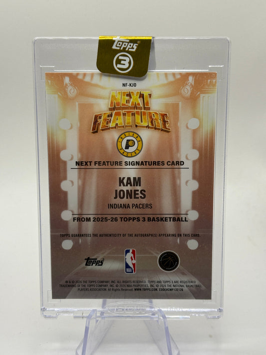 2025-26 Topps 3 Basketball Next Feature /25 Kam Jones Auto #NF-KJO FRENLY BRICKS - Open 7 Days