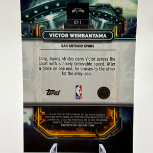2025-26 Topps Chrome Cosmic Victor Wembanyama #ET-7 Extra Terrestrial Spurs FRENLY BRICKS - Open 7 Days