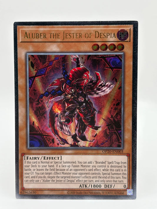 Yugioh! Ultimate Rare OTS 20 Aluber the Jester of Despia OP20-EN003 LP FRENLY BRICKS - Open 7 Days