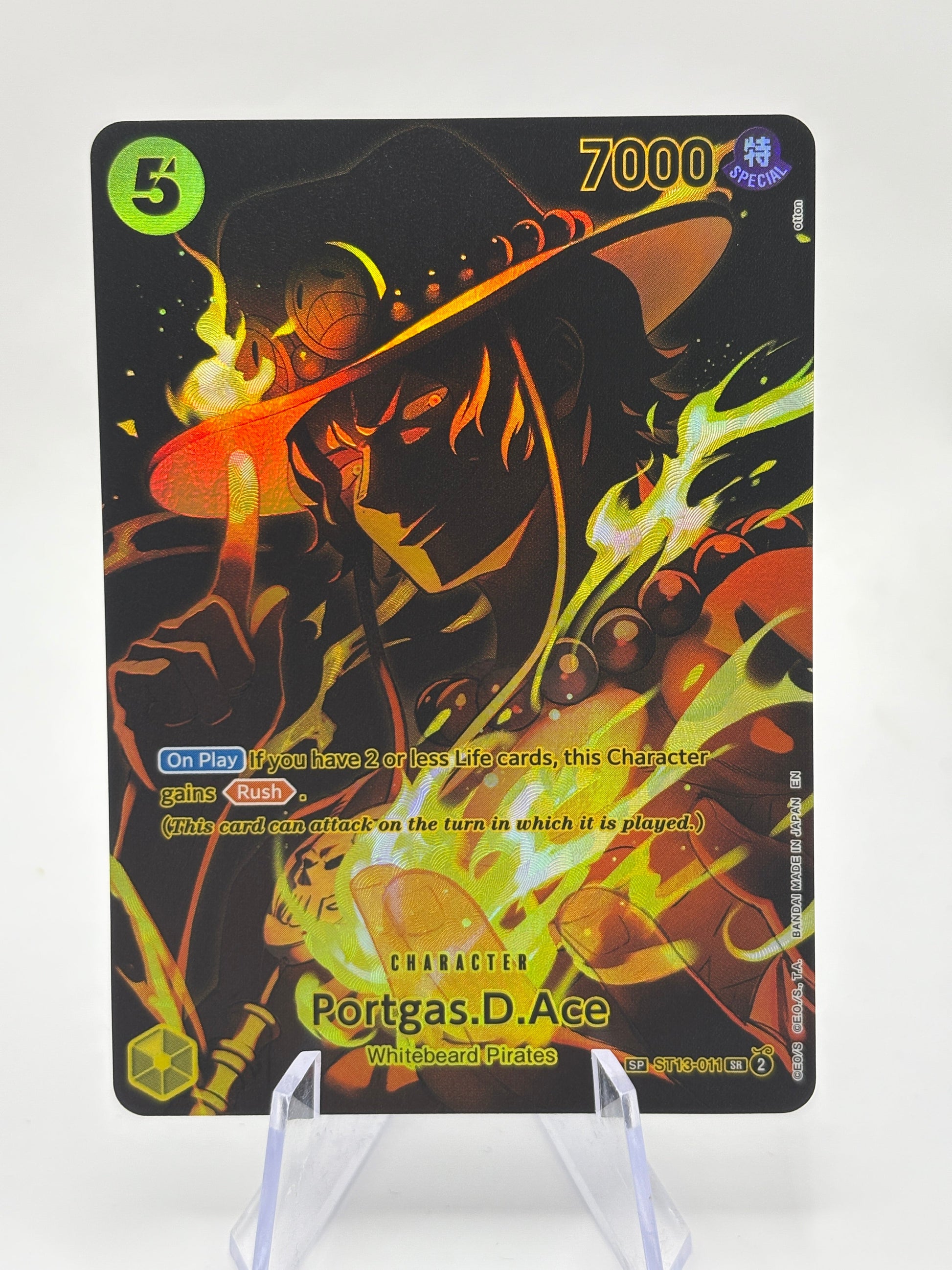 One Piece TCG - Portgas D Ace ST13-011 SR SP NM ALT ART FRENLY BRICKS - Open 7 Days