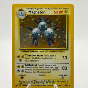 Pokemon TCG Base Set Unlimited - Magneton 9/102 Rare Holo LP FRENLY BRICKS - Open 7 Days