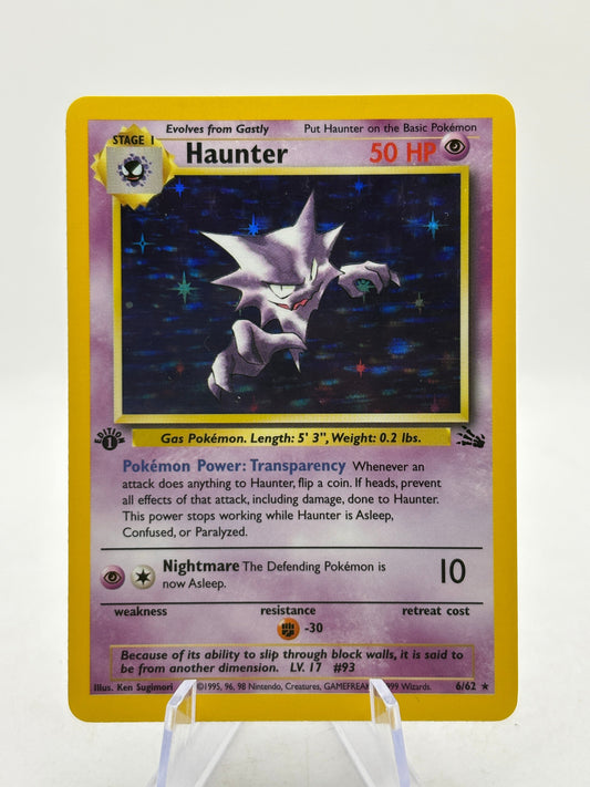 Pokemon TCG WOTC Fossil 1st Edition - Haunter 6/62 Rare Holo LP FRENLY BRICKS - Open 7 Days
