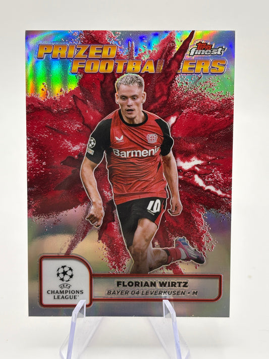 2024-25 Topps Finest UEFA Prized Footballers Fusion FLORIAN WIRTZ RED / RED FRENLY BRICKS - Open 7 Days