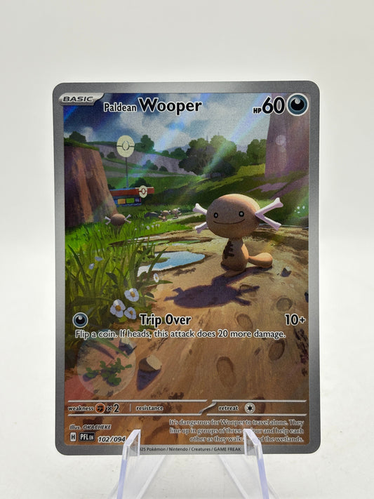 Pokemon TCG Mega Phantasmal Flames - Paldean Wooper 102/094 Illustration Rare NM FRENLY BRICKS - Open 7 Days
