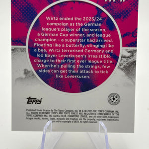 2024-25 Topps Finest UEFA Prized Footballers Fusion FLORIAN WIRTZ RED / RED FRENLY BRICKS - Open 7 Days