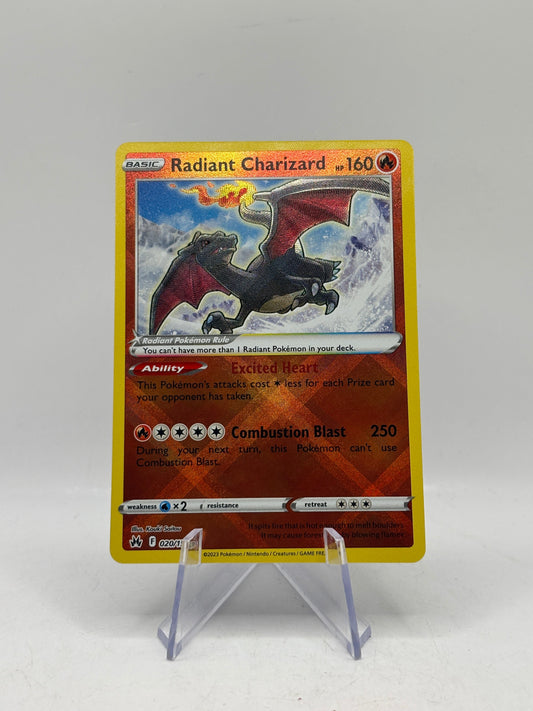 Pokemon TCG Sword & Shield Crown Zenith - Radiant Charizard 020/159 Rare Holo NM (1) FRENLY BRICKS - Open 7 Days