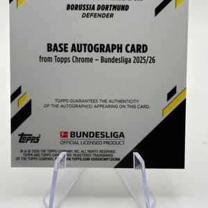 2025-26 Chrome Bundesliga Base Gold Refractor /50 Nico Schlotterbeck Auto FRENLY BRICKS - Open 7 Days