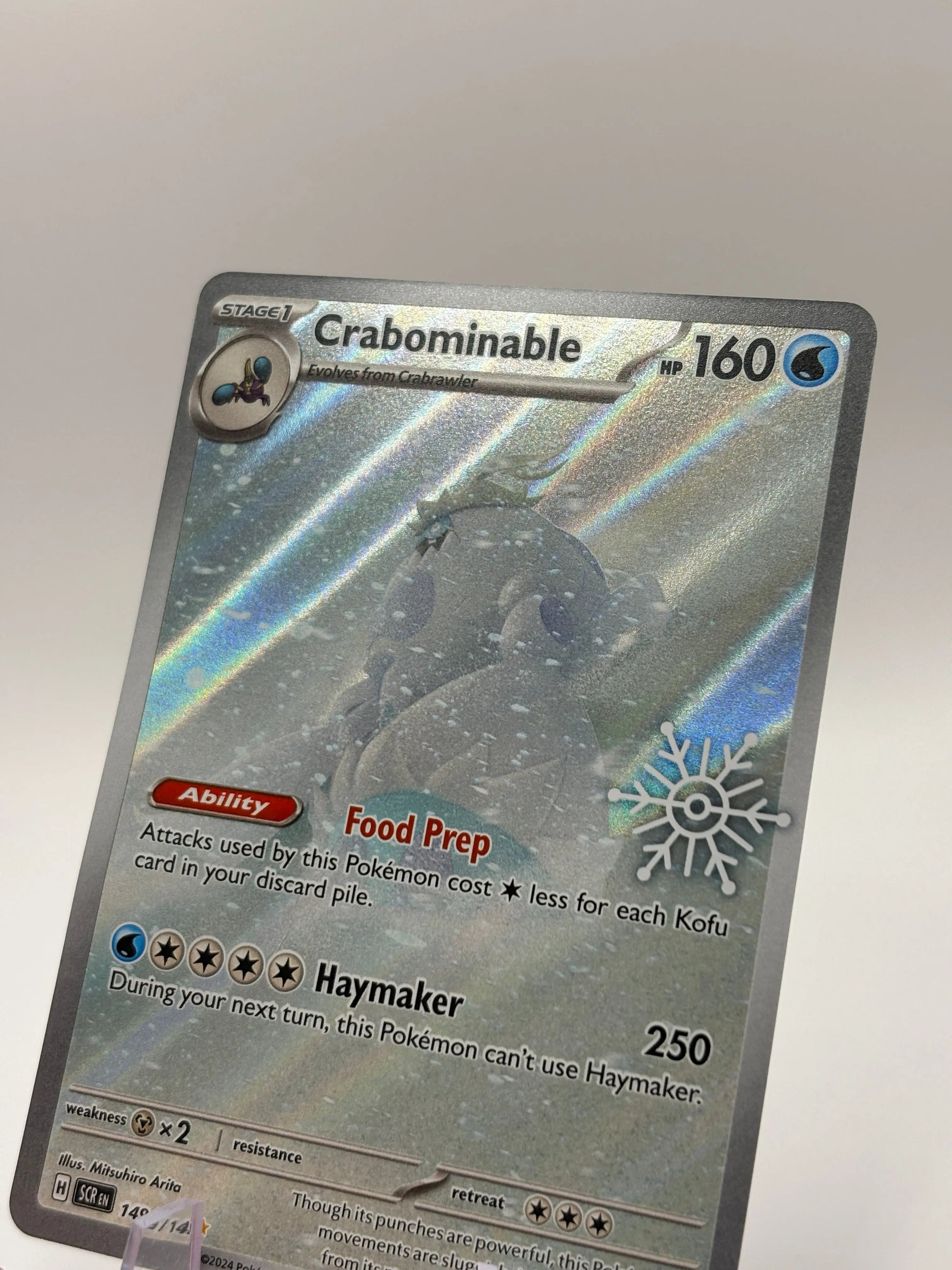 Pokemon TCG Stellar Crown Holiday Calendar - Crabominable 149/142 NM FRENLY BRICKS - Open 7 Days