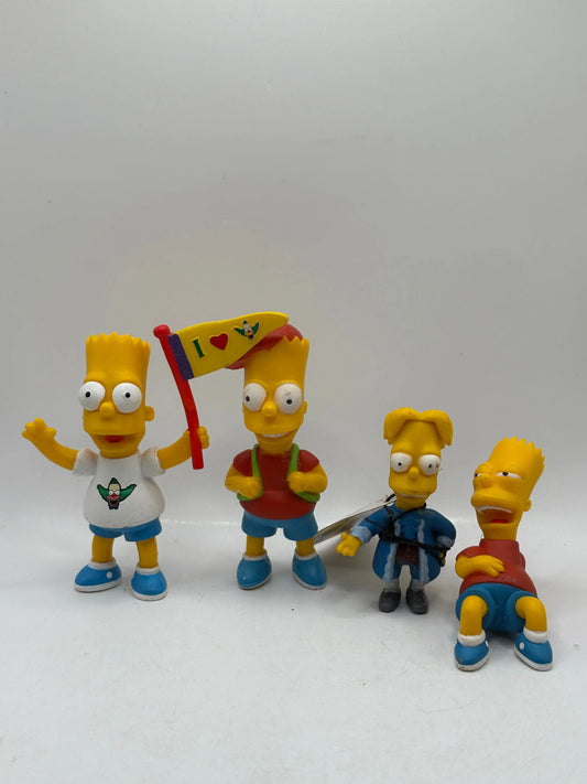 The Simpsons 2005/2006 Bart Simpson Action Figure Lot x 4 FRENLY BRICKS - Open 7 Days
