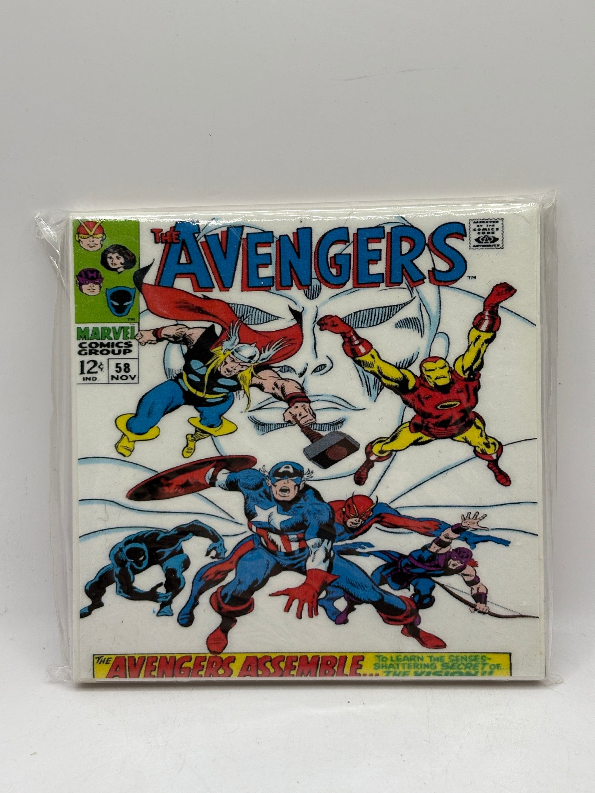 Marvel Comic Groups Avengers #58 November Display Tile FRENLY BRICKS - Open 7 Days