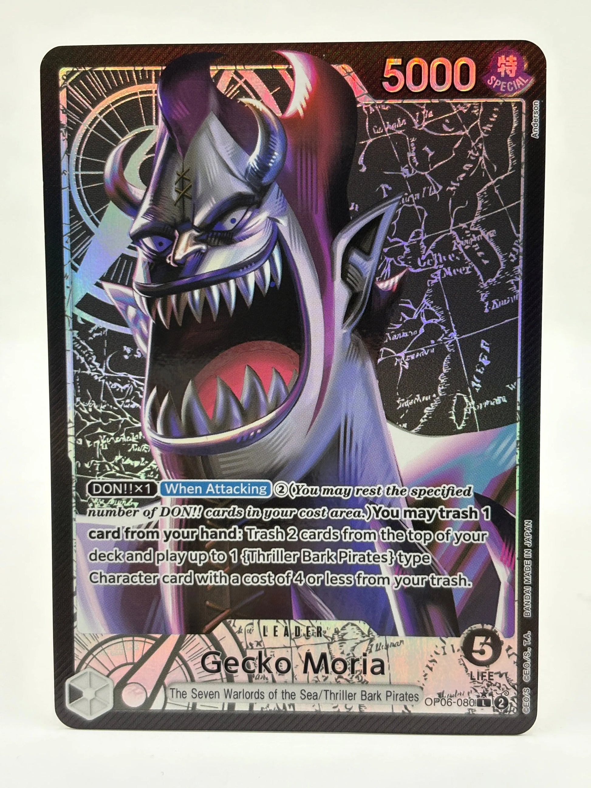 One Piece Card Game TCG Wings Of The Captain OP06-080 Gecko Moria Alt Art Leader FRENLY BRICKS - Open 7 Days