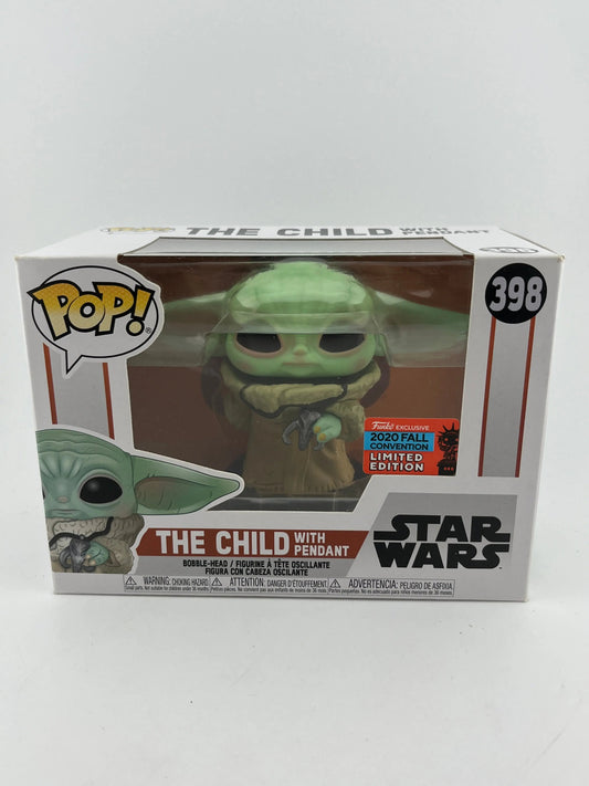 Funko POP! Star Wars The Mandalorian The Child with Pendant #398 NYCC Exclusive FRENLY BRICKS - Open 7 Days