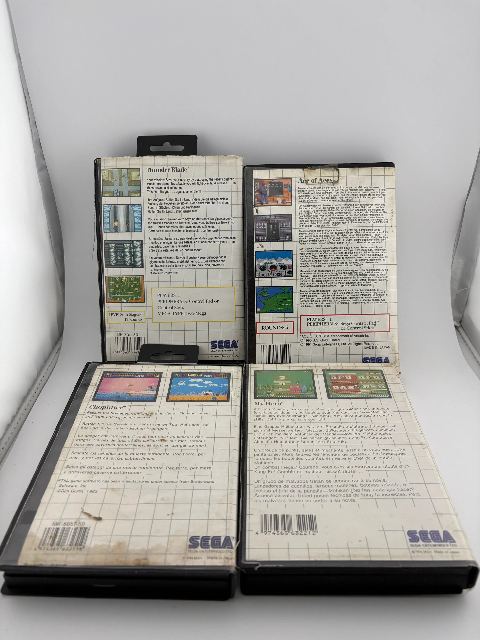Vintage SEGA Video Game Lot - Ace of Aces / Thunder Blade + more FRENLY BRICKS - Open 7 Days