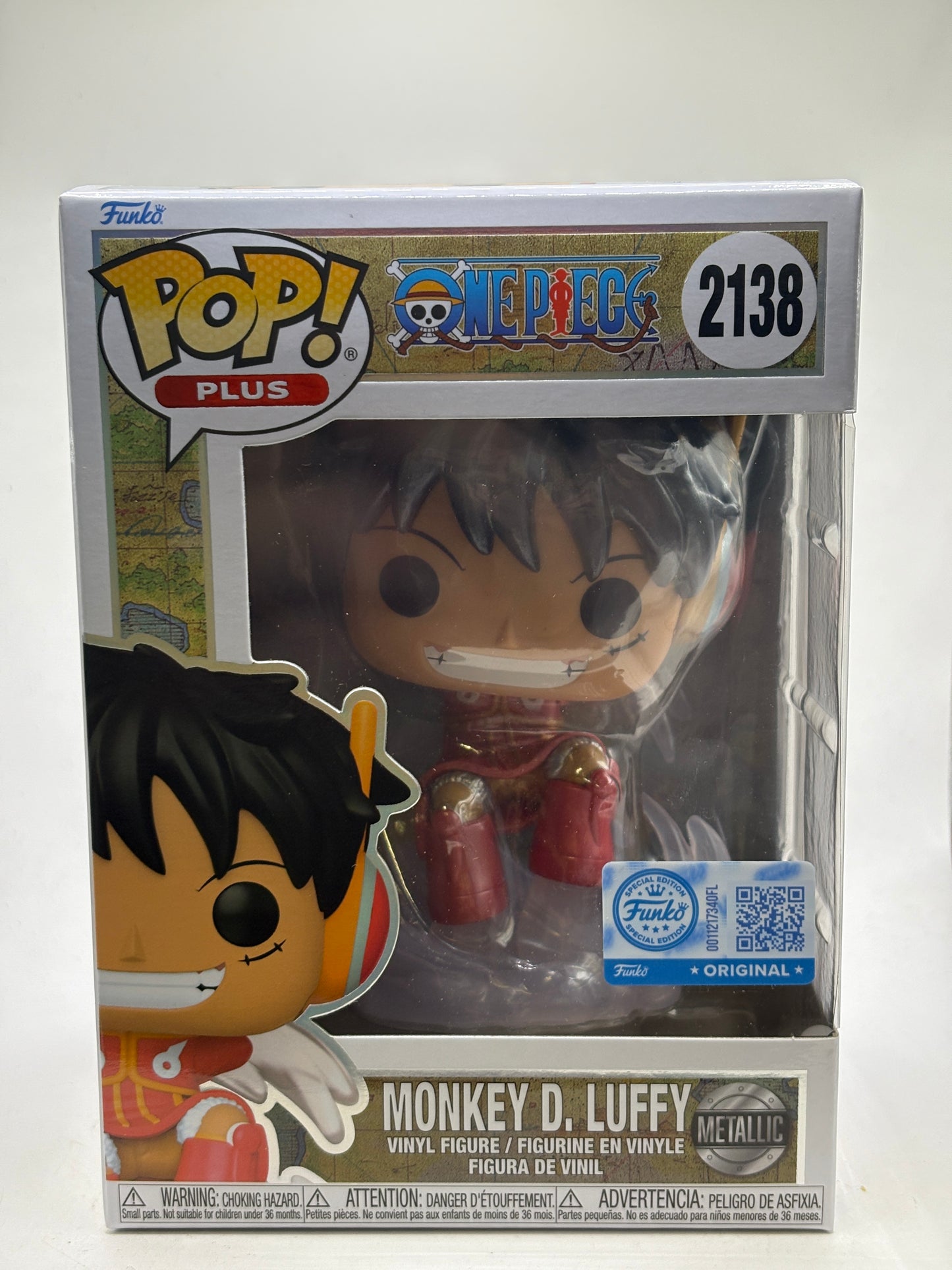 Funko POP! Animation One Piece #2138 Monkey D. Luffy Metallic Vinyl Figure (1)
