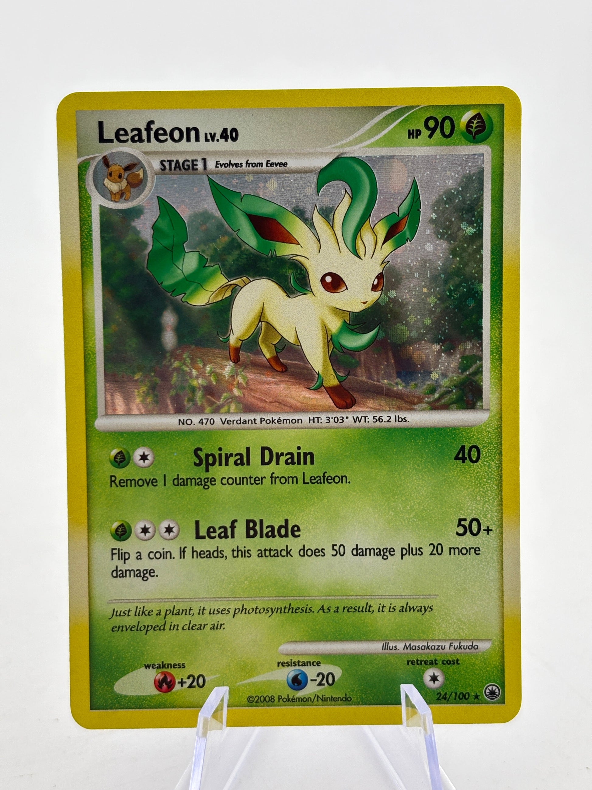 Pokémon TCG Leafeon Majestic Dawn 24/100 Holo Rare LP FRENLY BRICKS - Open 7 Days