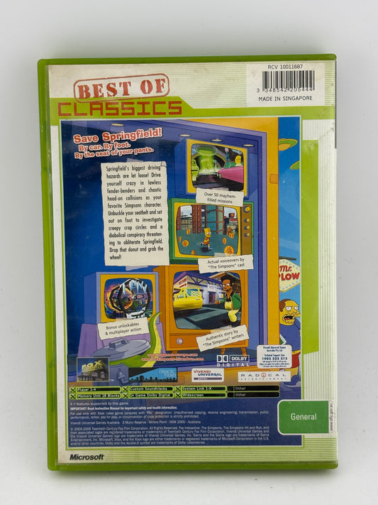The Simpsons Hit & and Run - Xbox Classics Complete With Manual FRENLY BRICKS - Open 7 Days