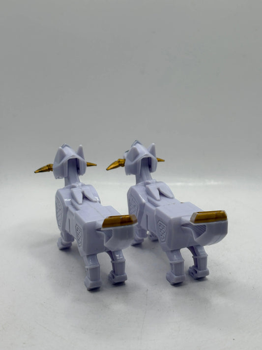 Power Rangers Ninja Steel DX Megazord Kodiak Wolf White Dog Zord x 2 Loose FRENLY BRICKS - Open 7 Days
