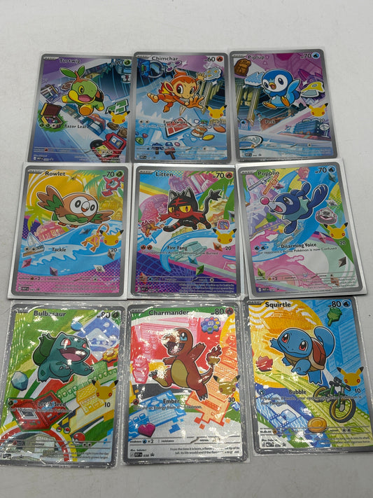 Pokemon First Partner Illustration Collection 30th anniversary Full set Series 1 NM FRENLY BRICKS - Open 7 Days