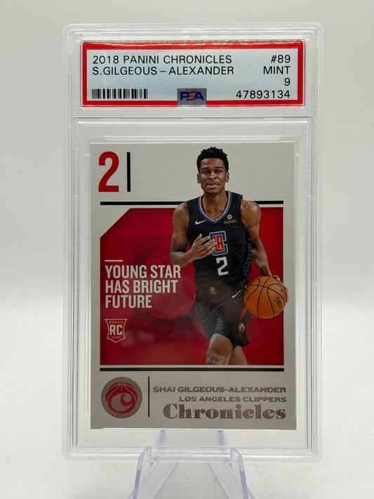 2018 Panini Chronicles #89 Shai Gilgeous-Alexander PSA 9 FRENLY BRICKS - Open 7 Days