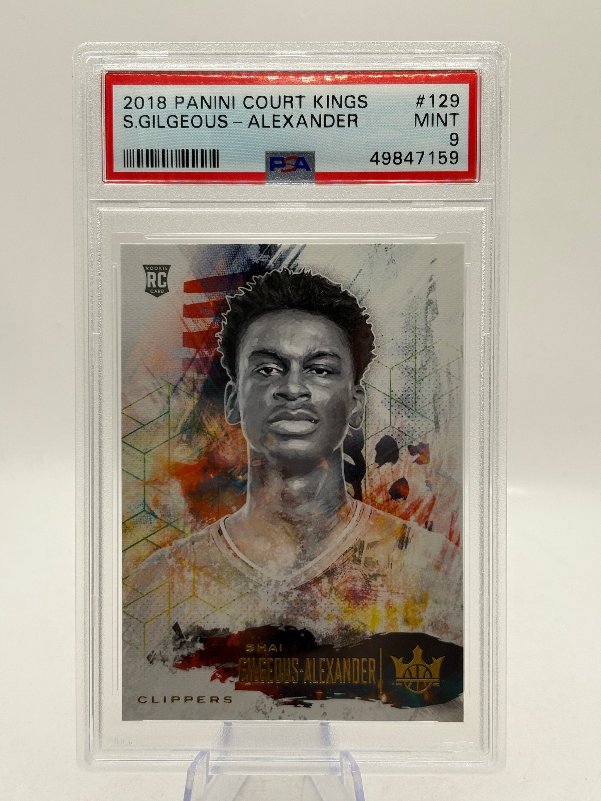 2018 Panini Court Kings #129 Shai Gilgeous-Alexander PSA 9 Mint FRENLY BRICKS - Open 7 Days