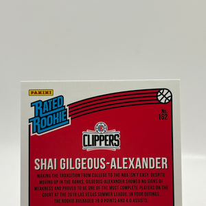 2018-19 Panini Donruss - #162 Shai Gilgeous-Alexander Rated Rookie Bronze FRENLY BRICKS - Open 7 Days