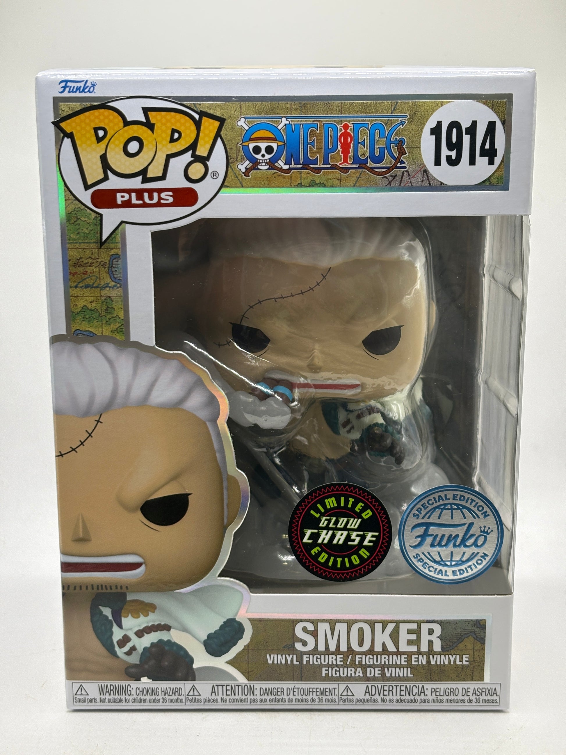 Funko POP! Plus One Piece #1914 Smoker Limited Glow Chase Vinyl Figure image 1