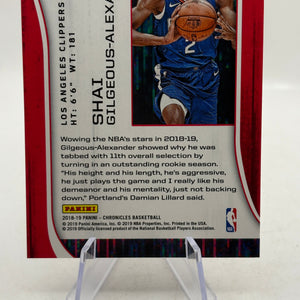 2018-19 Panini Chronicles #613 Shai Gilgeous-Alexander Rookie Card FRENLY BRICKS - Open 7 Days