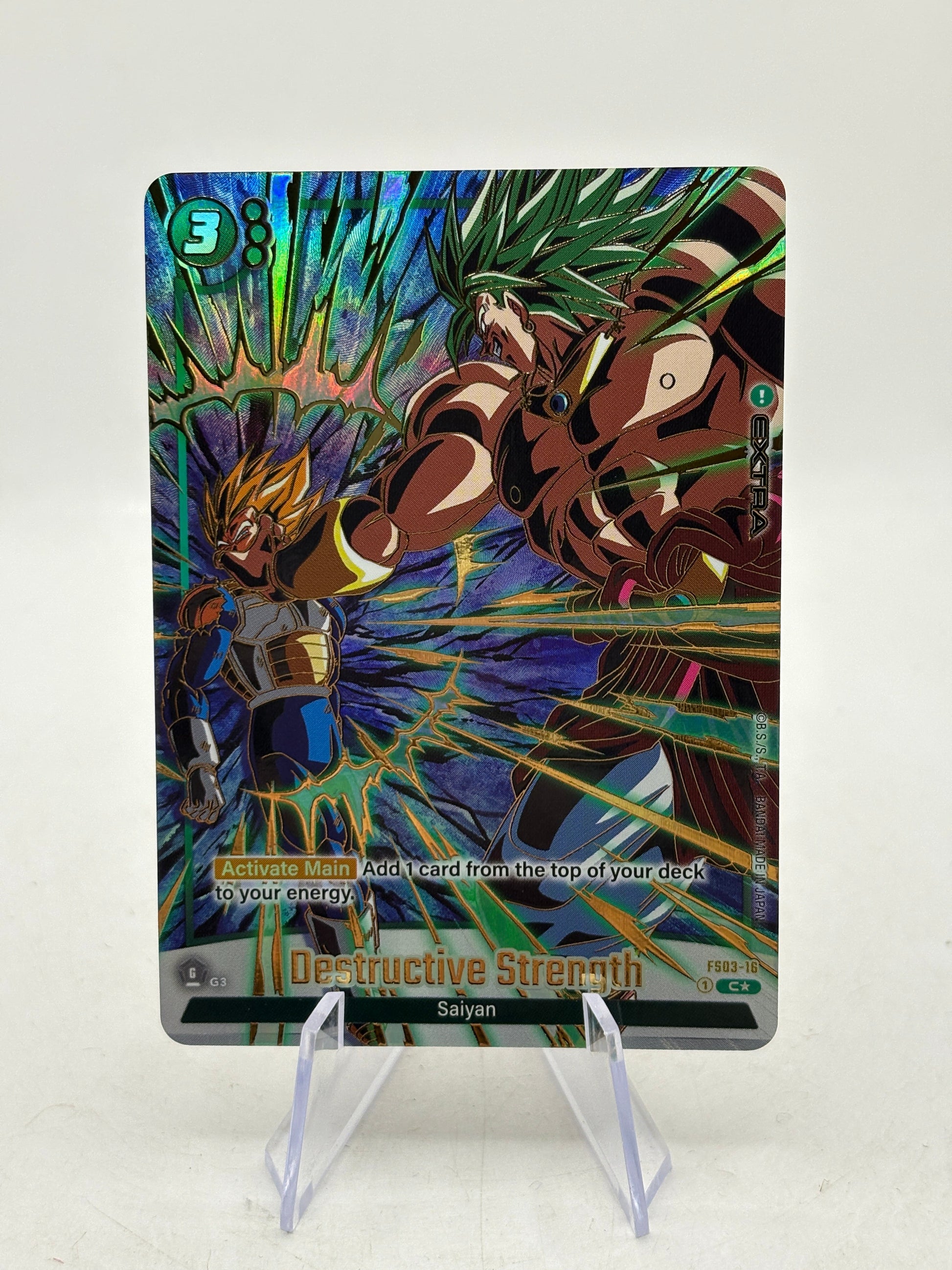 Dragon Ball Super Fusion World - Destructive Strength FS03-16 C* Alt Art FRENLY BRICKS - Open 7 Days