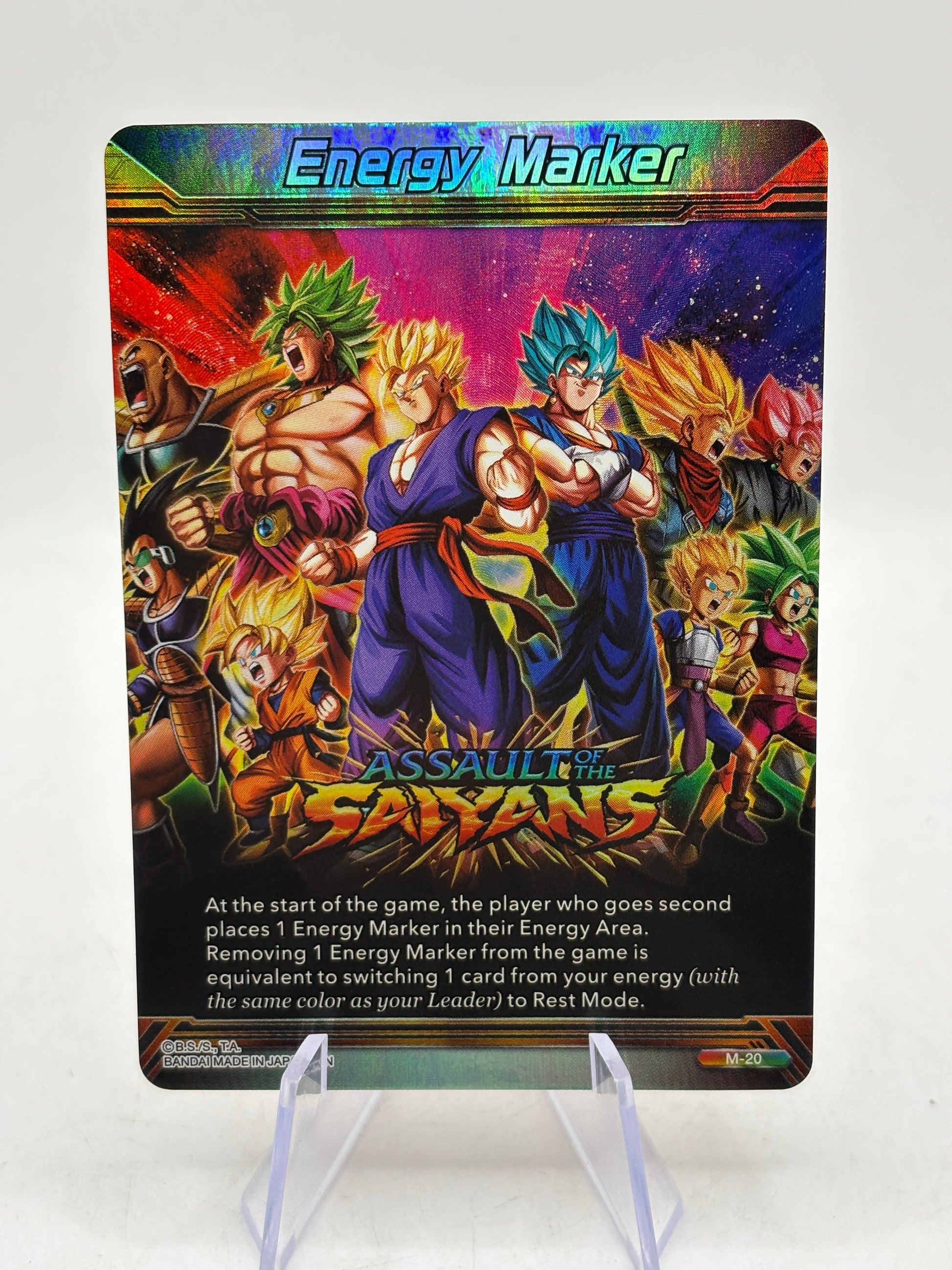 Energy Marker Assault of the Saiyans M-20 (Silver) Holo Prismatic Clash FRENLY BRICKS - Open 7 Days