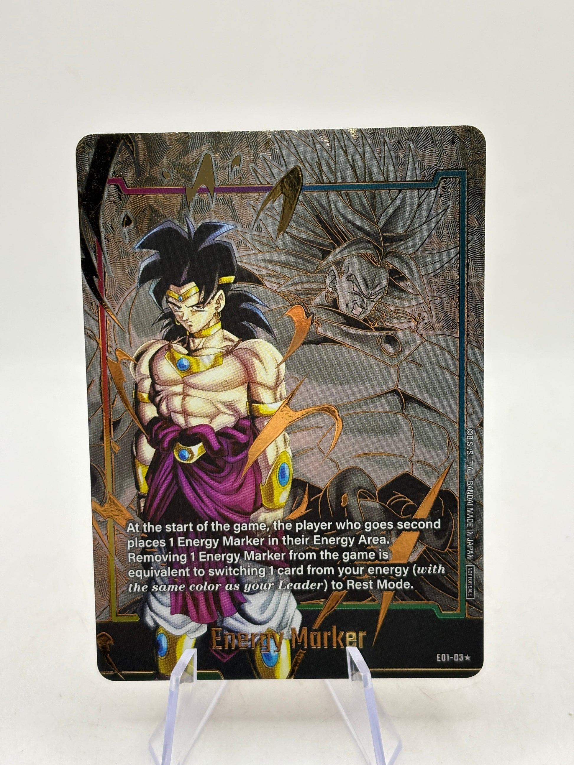 Dragon Ball Super Fusion World Broly Energy Marker E01-03 Gold Alt Art FRENLY BRICKS - Open 7 Days