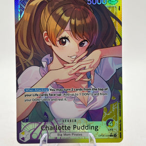 One Piece TCG OP08 - Charlotte Pudding OP08-058 Leader Alt Art NM FRENLY BRICKS - Open 7 Days
