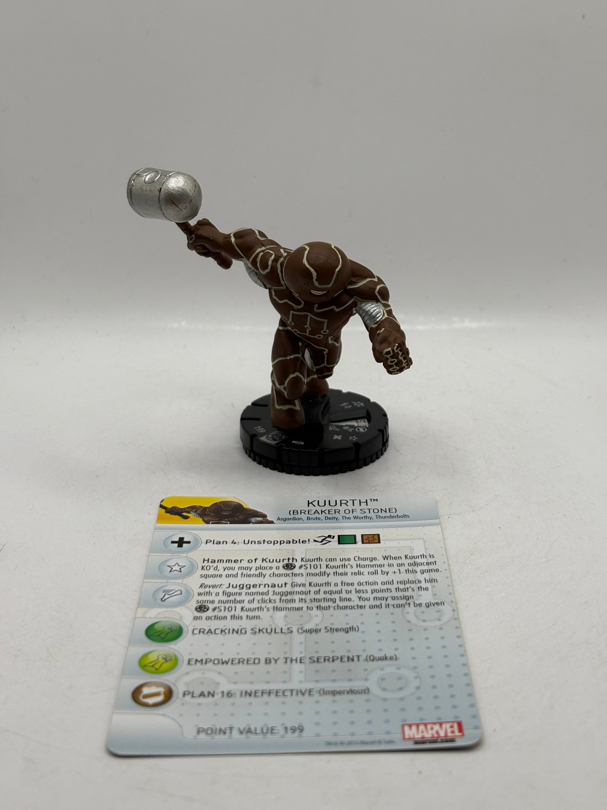 Marvel HeroClix - Rare Kuurath Figure #026 Loose with Card FRENLY BRICKS - Open 7 Days