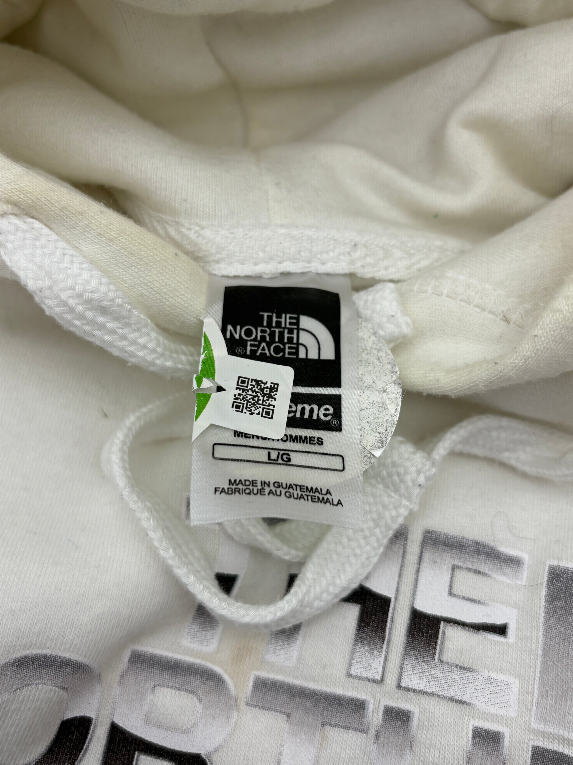 Supreme x The North Face Metallic Box Logo Hoodie Sweater White Large SS18 STAINS* FRENLY BRICKS - Open 7 Days