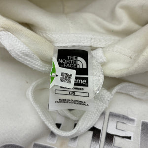 Supreme x The North Face Metallic Box Logo Hoodie Sweater White Large SS18 STAINS* FRENLY BRICKS - Open 7 Days