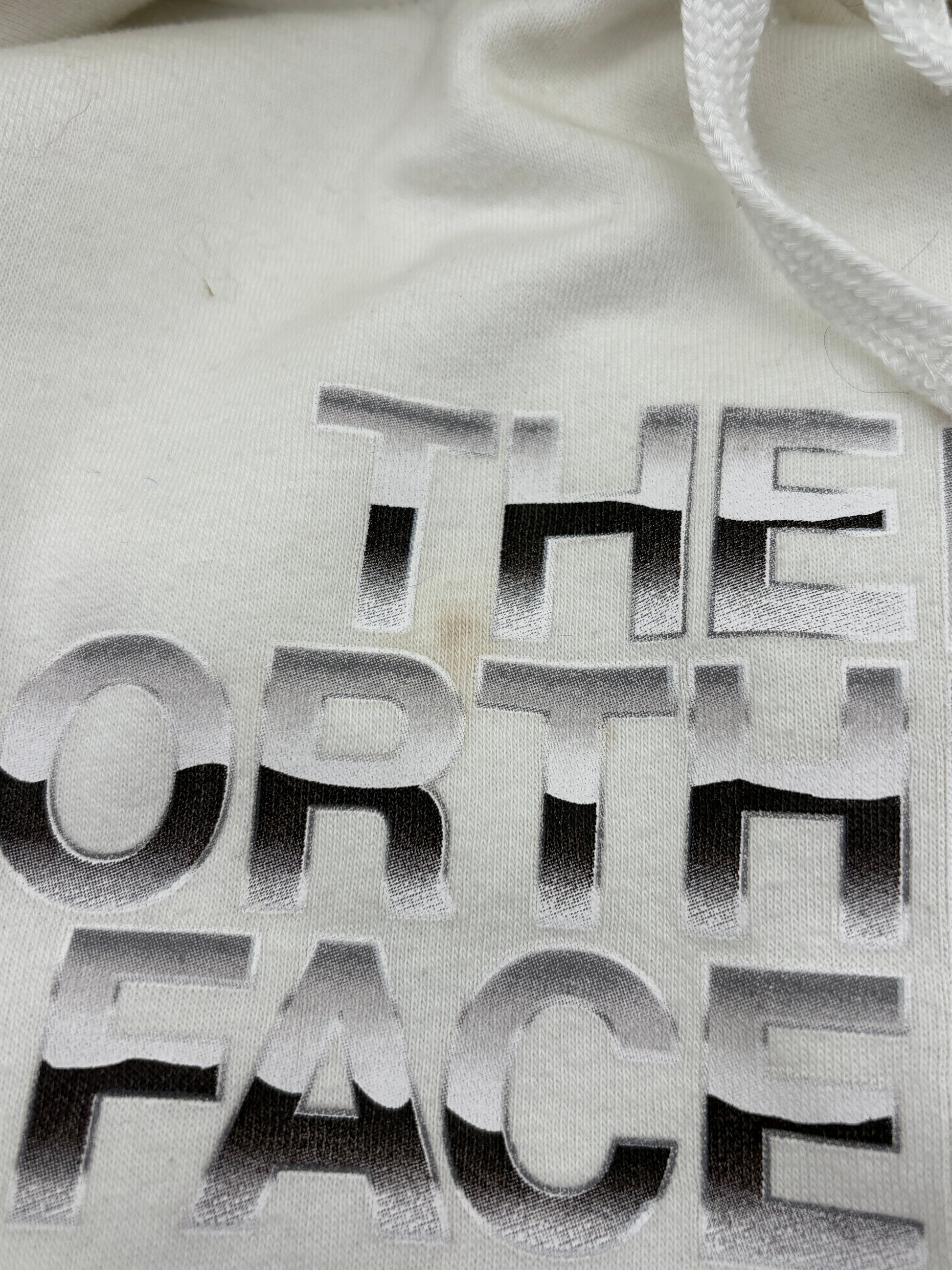 Supreme x The North Face Metallic Box Logo Hoodie Sweater White Large SS18 STAINS* FRENLY BRICKS - Open 7 Days