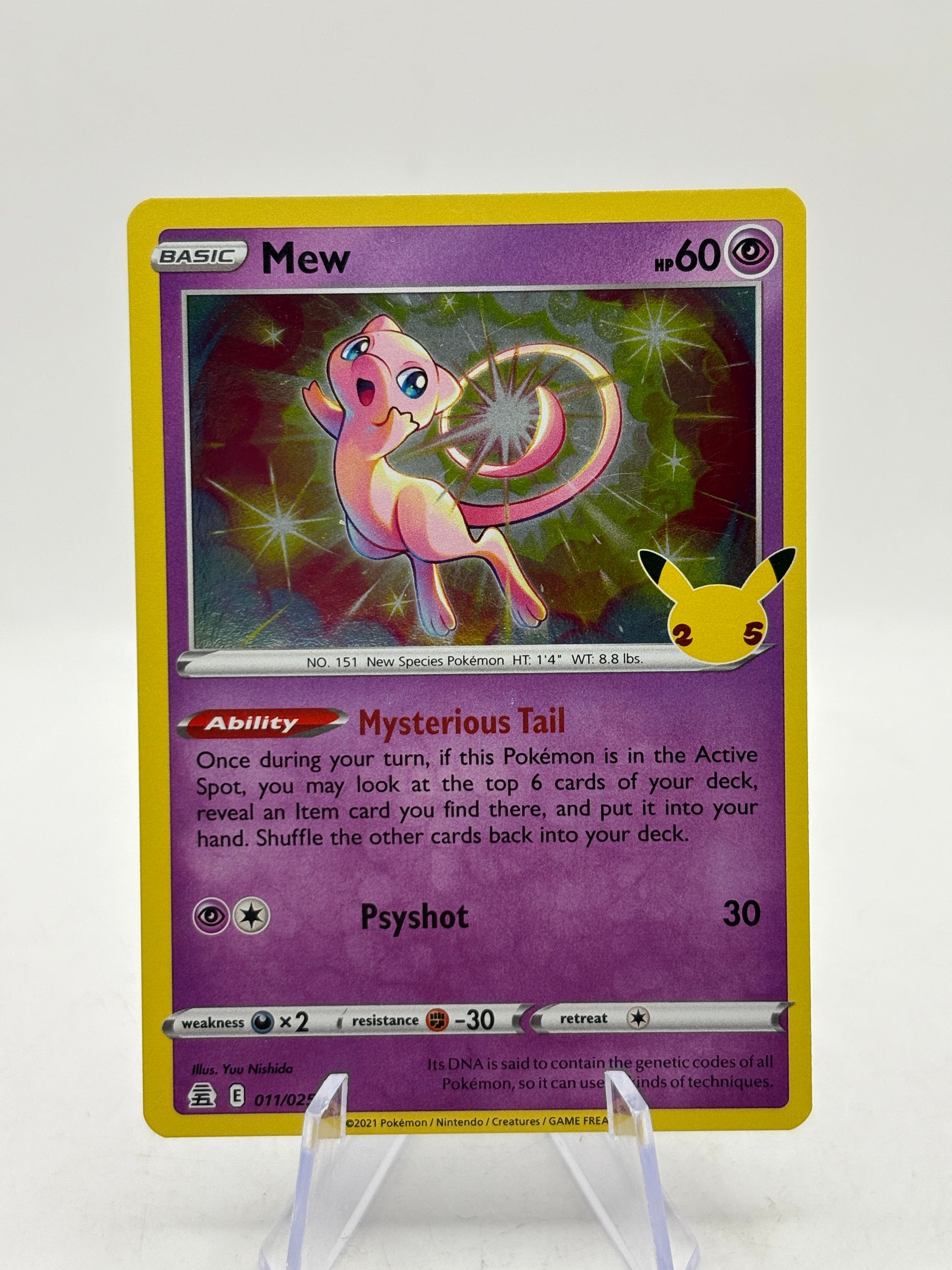 Pokemon TCG 25th Celebrations - Mew 011/025 Rare Holo LP FRENLY BRICKS - Open 7 Days