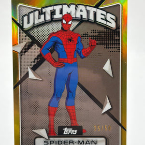 Spider-Man- 2025 Topps Finest X-Men '97 #52- GOLD 35/50 FRENLY BRICKS - Open 7 Days