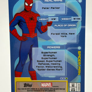 Spider-Man- 2025 Topps Finest X-Men '97 #52- GOLD 35/50 FRENLY BRICKS - Open 7 Days