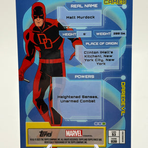 2025 Topps Finest Marvel X-Men ‘97 Daredevil Gold Refractor /50 #53 FRENLY BRICKS - Open 7 Days