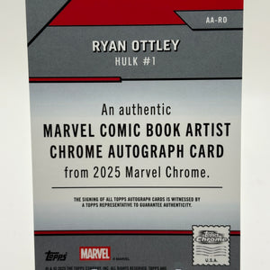 2025 Topps Chrome Marvel Ryan Ottley Artist Autograph Auto #AA-RO FRENLY BRICKS - Open 7 Days
