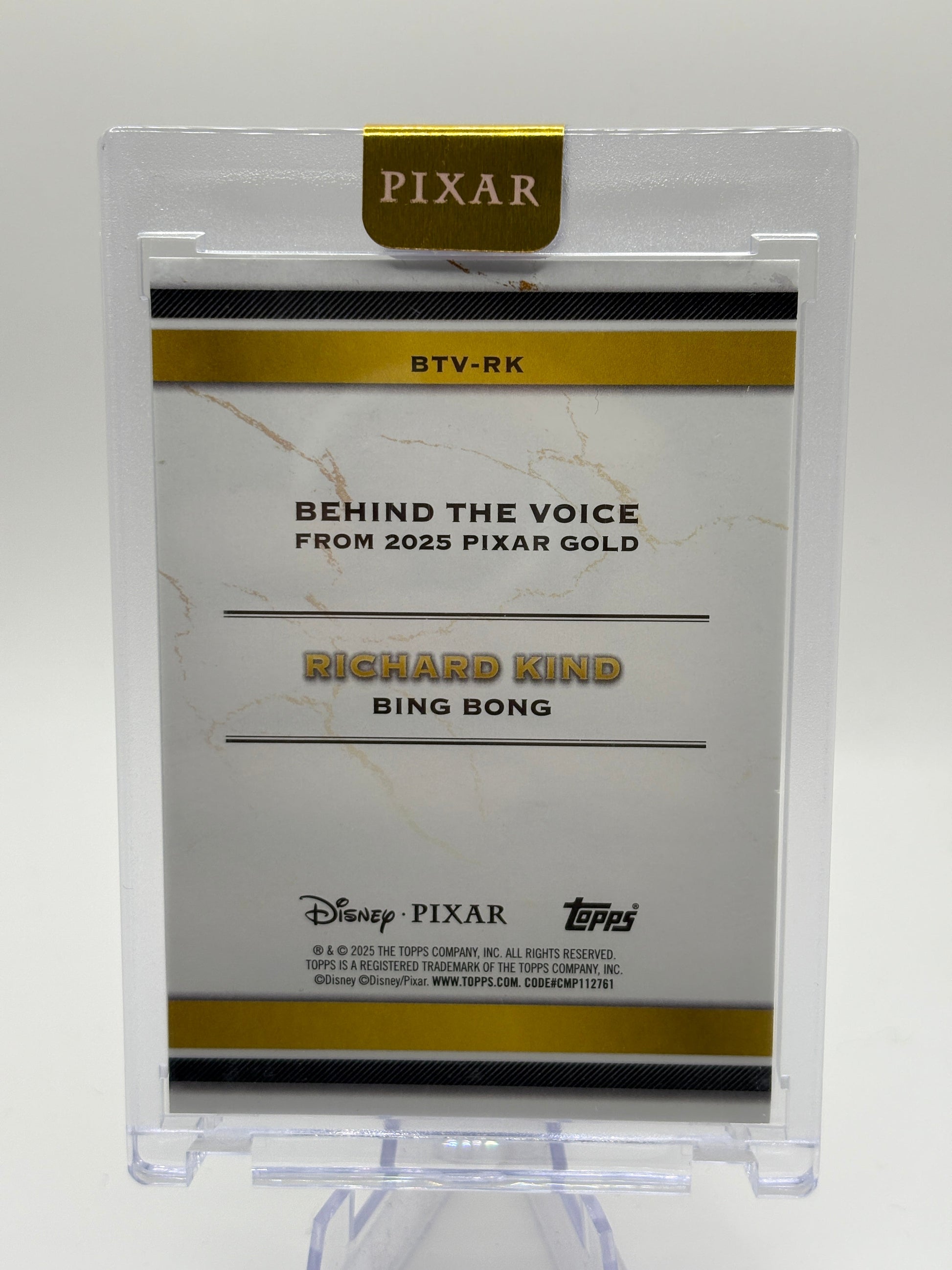 2025 Pixar Gold #BTV-RK Bing Bong Richard Kind Behind The Voice /25 Encased FRENLY BRICKS - Open 7 Days