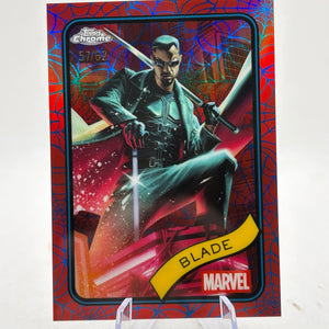 2025 Topps Chrome Marvel Blue and Red Spider Web Refractors #126 Blade /62 FRENLY BRICKS - Open 7 Days